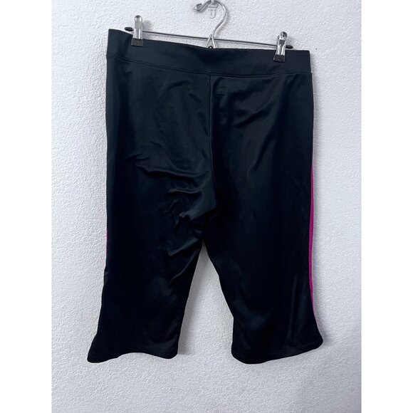 Nike dri fit black with hot pink stripe capri pants women size XL - Picture 4 of 5